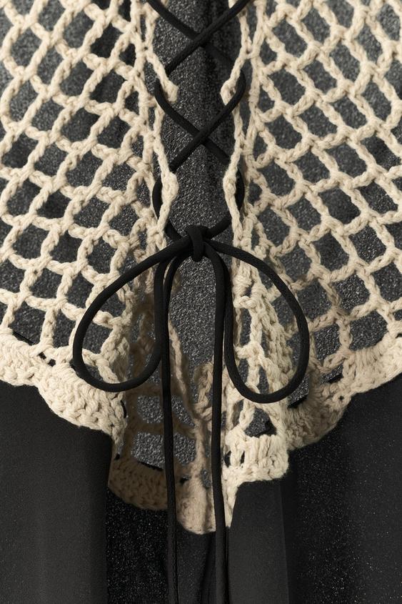 CAELIA - VESTIDO TIRANTES FINOS CROCHET