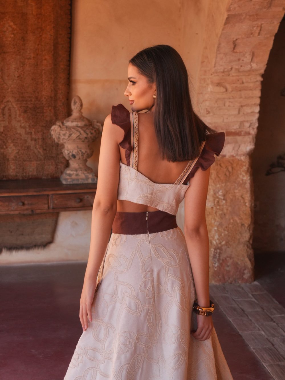 VICENTA - CONJUNTO TOP Y FALDA