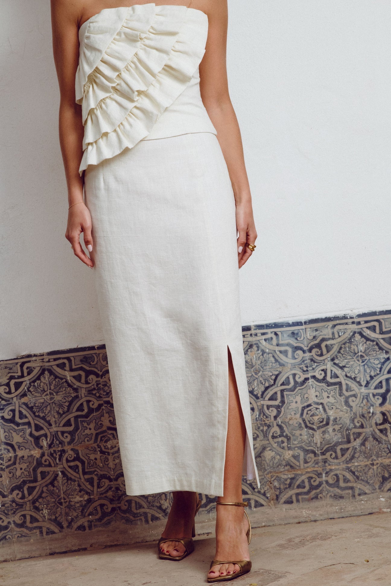 BEATRIZ - CONJUNTO TOP Y FALDA