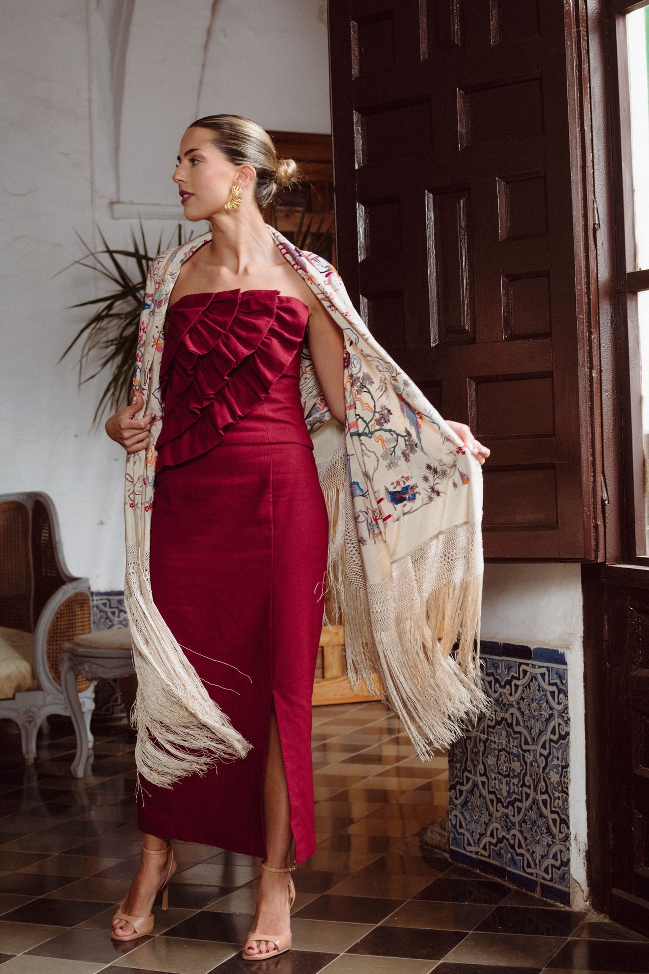 BEATRIZ - CONJUNTO TOP Y FALDA