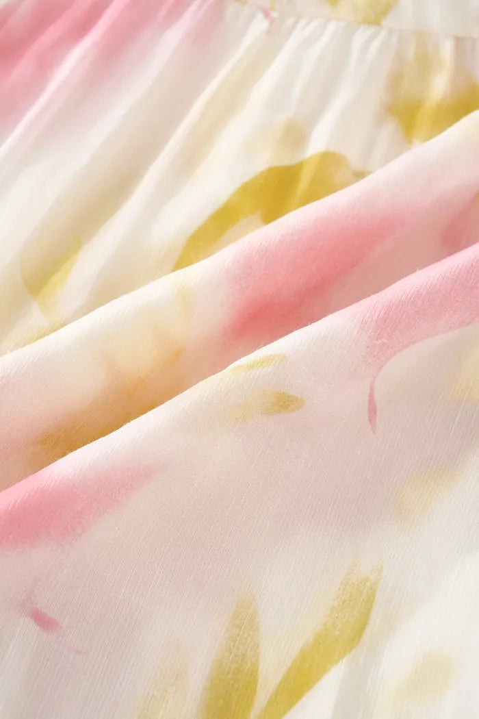ISADORA - VESTIDO MIDI SEDA LINO FLORAL