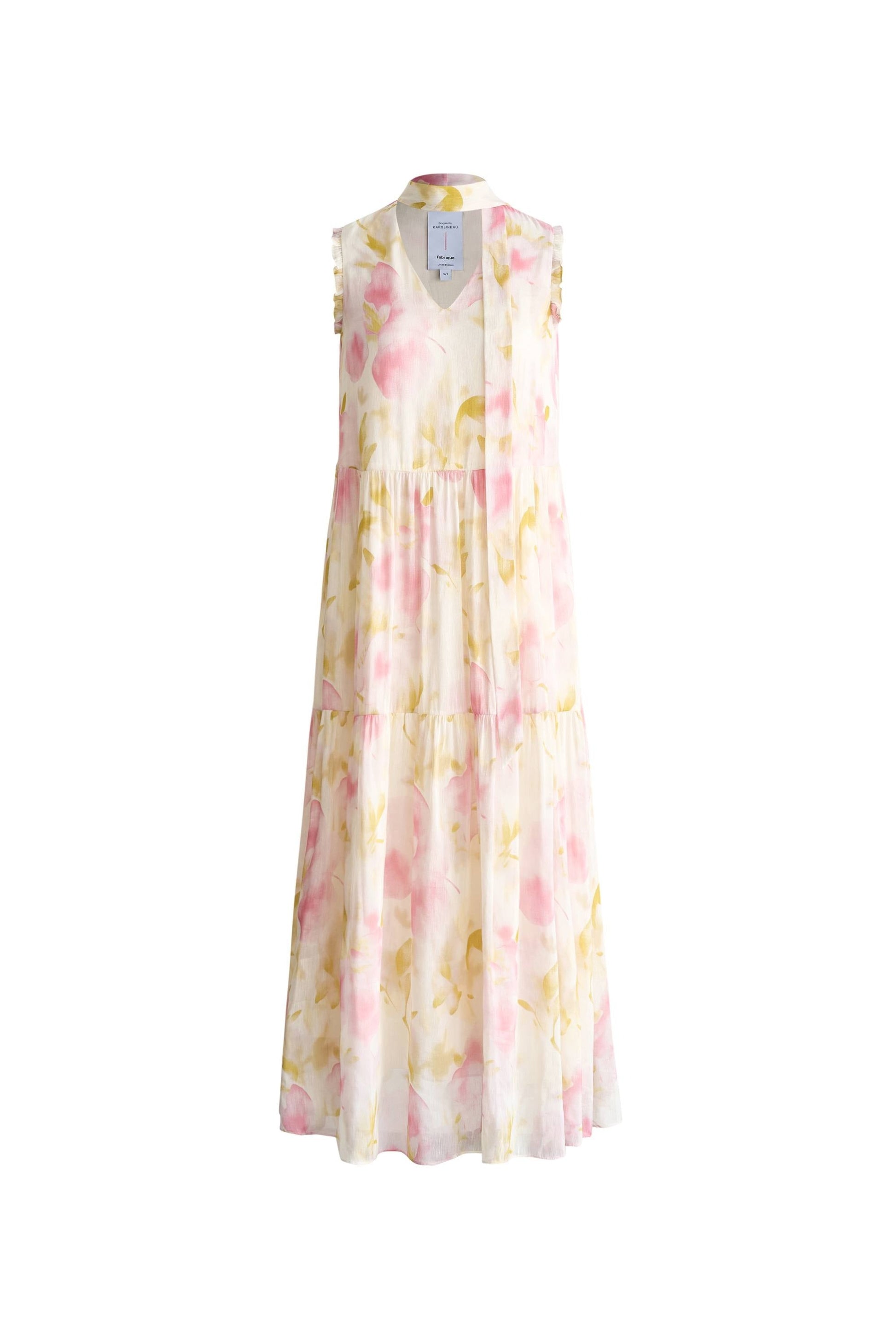 ISADORA - VESTIDO MIDI SEDA LINO FLORAL