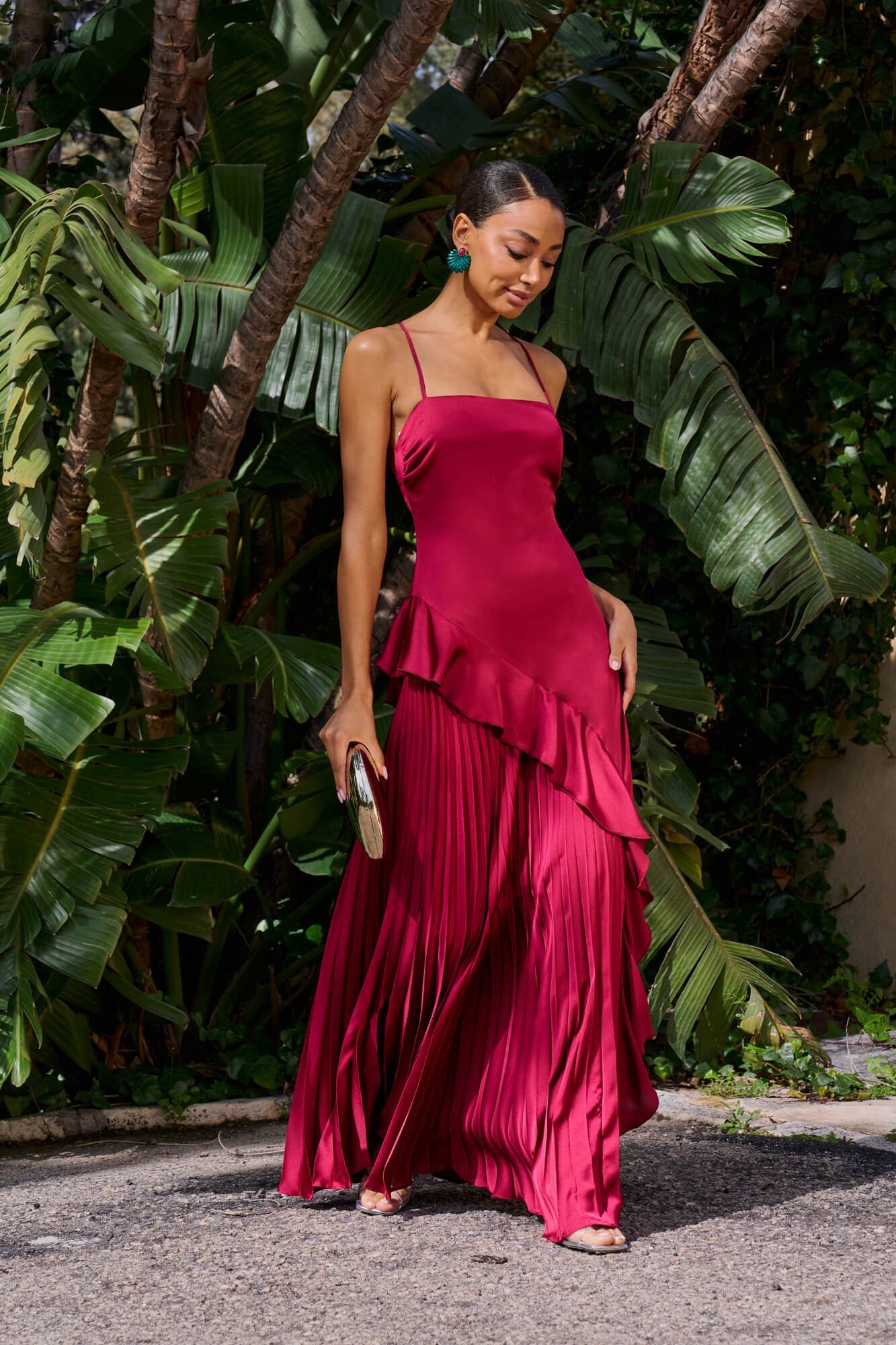 ZARA - VESTIDO PLISADO ESPALDA CRUZADA