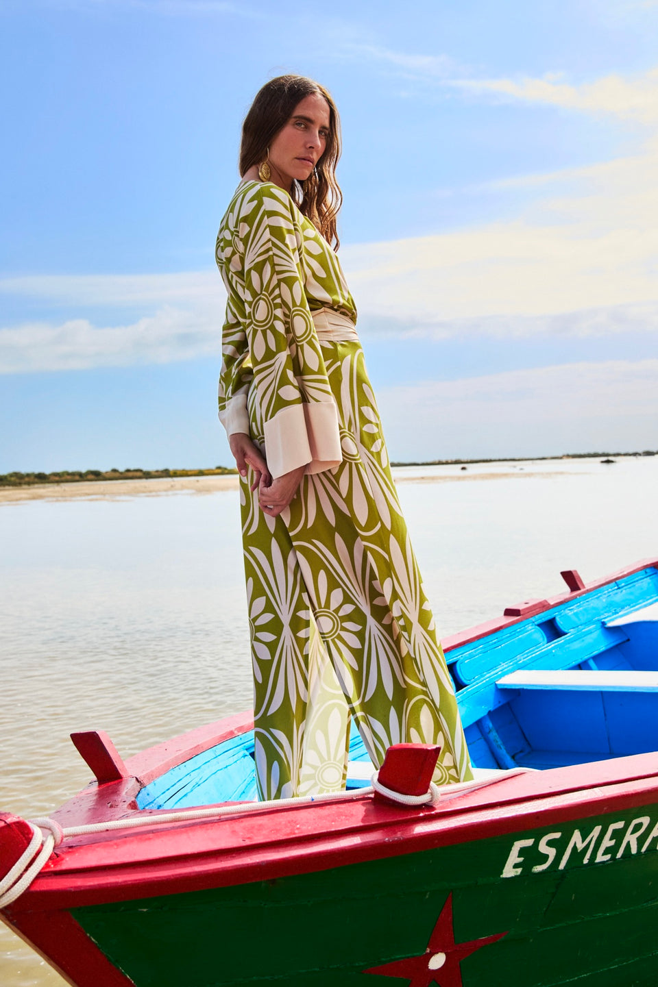 DALILA - VESTIDO KIMONO ESTAMPADO CINTURÓN