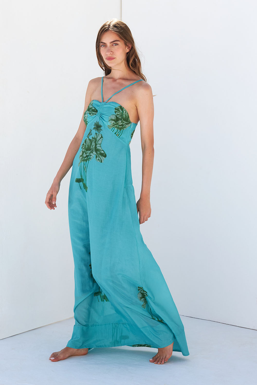 TESSA - VESTIDO HALTER ESTAMPADO FLORAL