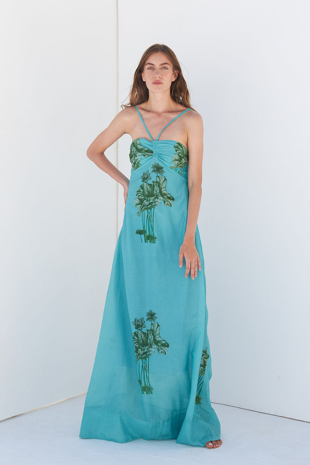 TESSA - VESTIDO HALTER ESTAMPADO FLORAL