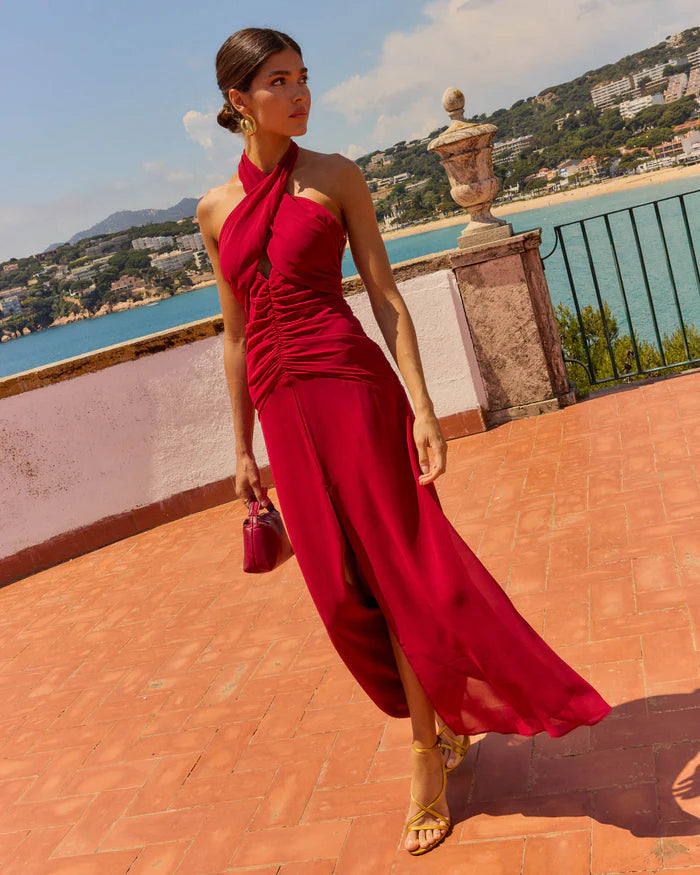 JAZMÍN - VESTIDO CON ESCOTE HALTER